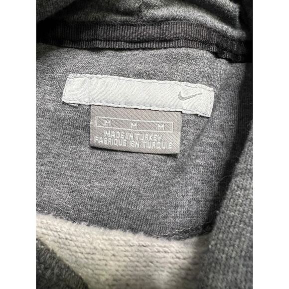 Vintage RARE 2000’s NIKE Gray Small Embroidered Swoosh Logo Pullover Sweater - M - Picture 3 of 5